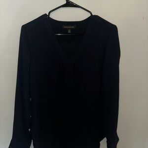 Banana Republic Deep Blue V-Neck Blouse